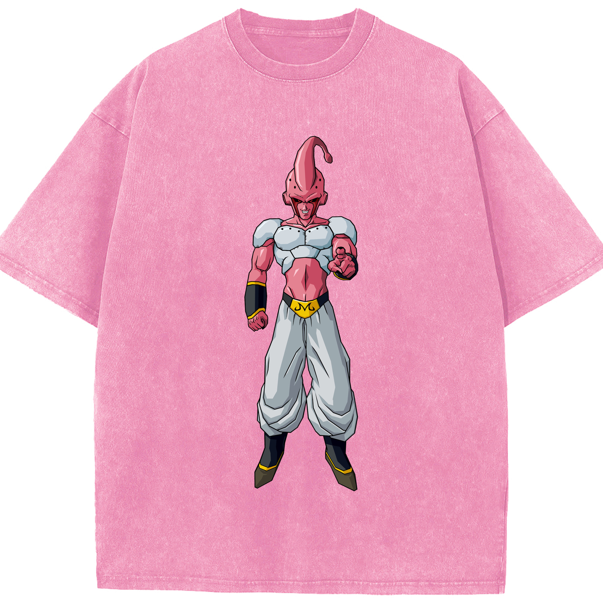ドラゴンボール 魔人ブウ DRAGON BALL Majin Buu 綿100% ヴィンテージ風 半袖Tシャツ（フロントプリント）